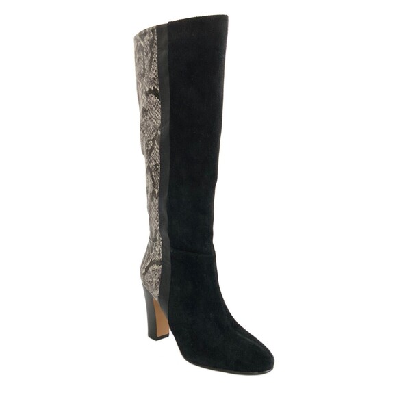 MRKT Tall Boots Size 6.5M Suede Snake Print Hallie Knee High Pull-on - Picture 1 of 12